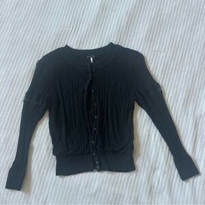 Free People Lightweight Black Cardigan- Sz M